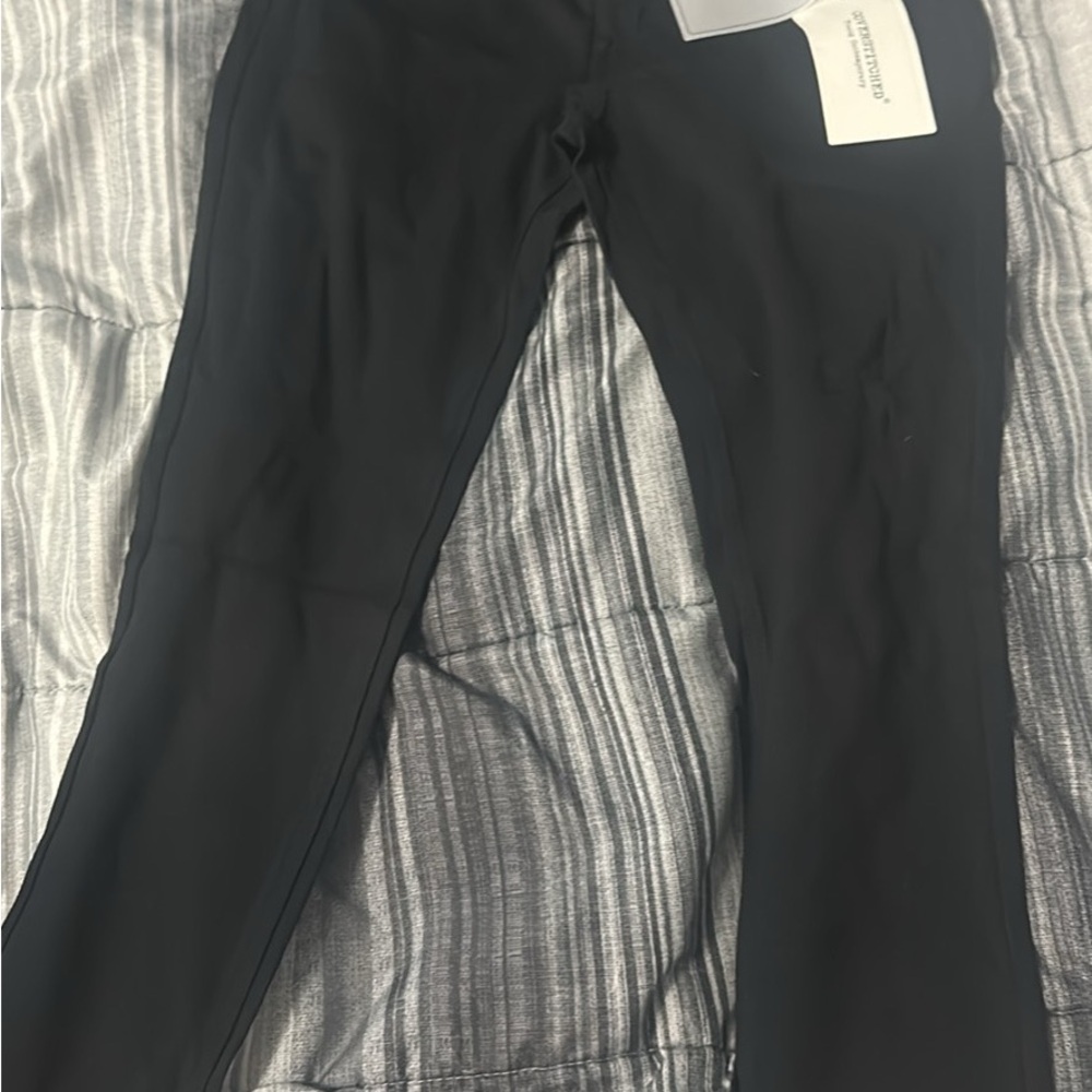 Coverstiched black jeans